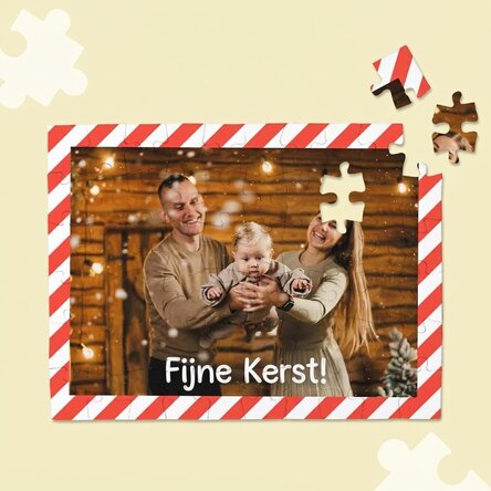 Gepersonaliseerde puzzel met een foto en tekst - Vrolijk Kerstfeest