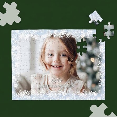 Gepersonaliseerde puzzel met een foto en tekst - Winter