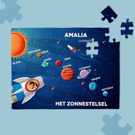 Gepersonaliseerde puzzel voor kinderen - Het zonnestelsel