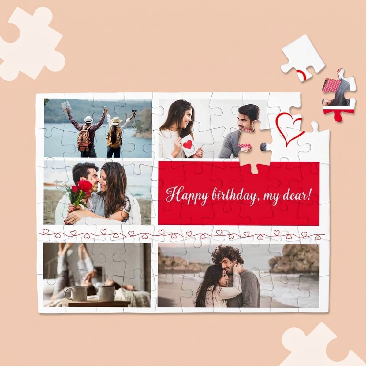 Gepersonaliseerde puzzel met 5 foto
