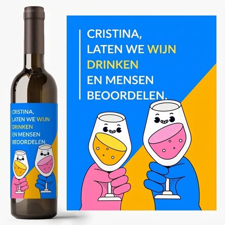 Wijn met gepersonaliseerde tekst - wine