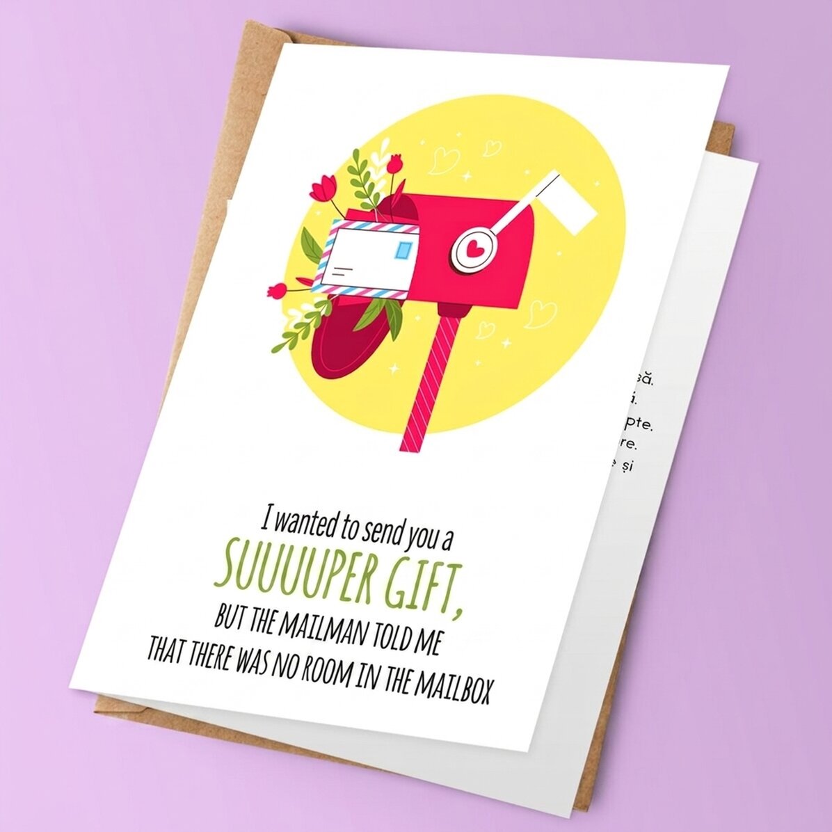 Gepersonaliseerde wenskaart met tekst - Een geweldig cadeau
