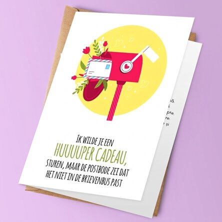 Gepersonaliseerde wenskaart met tekst - Een geweldig cadeau