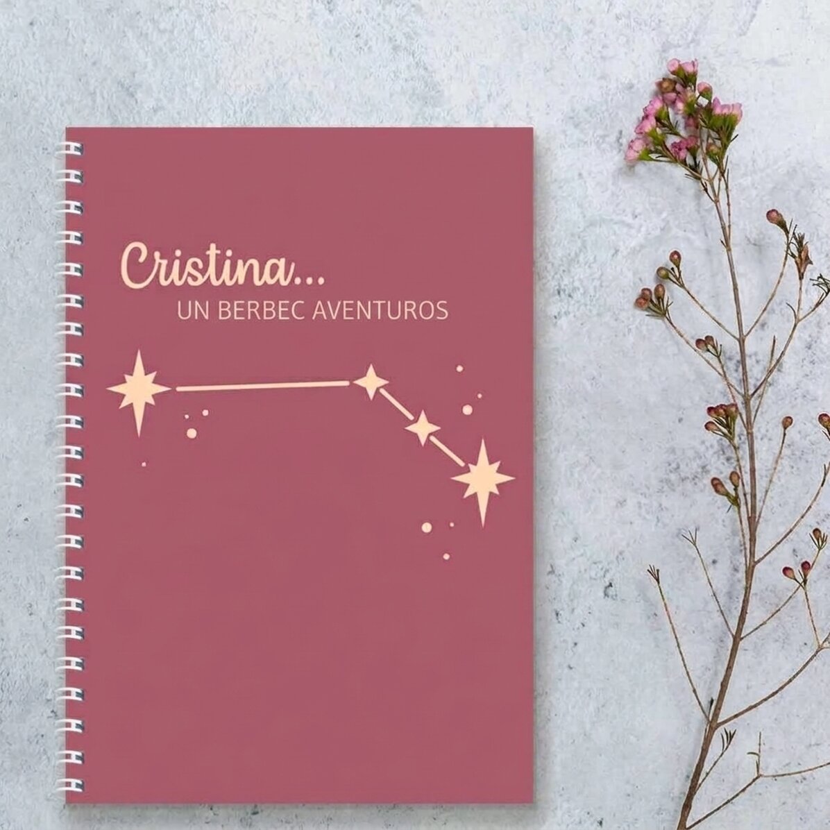 Personalised notebook with text - Aries zodiac sign
