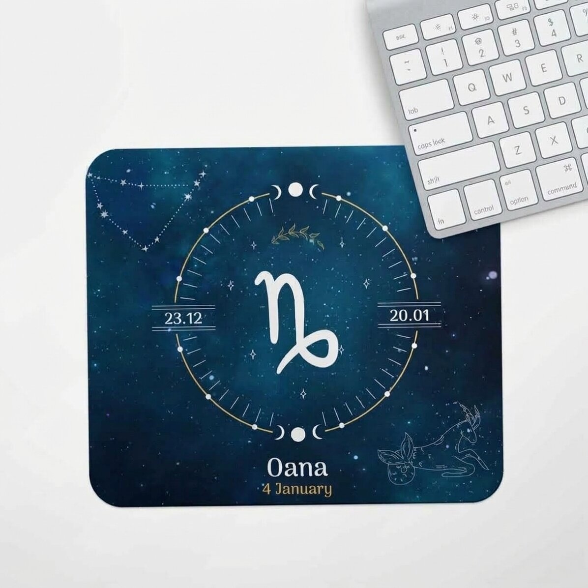 Personalised mouse pad with text - Capricorn zodiac sign
