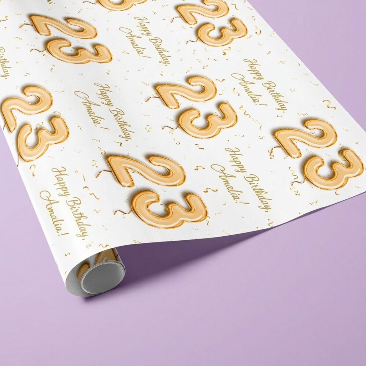Cadeaupapier met persoonlijke tekst - Ballonnen voor jou