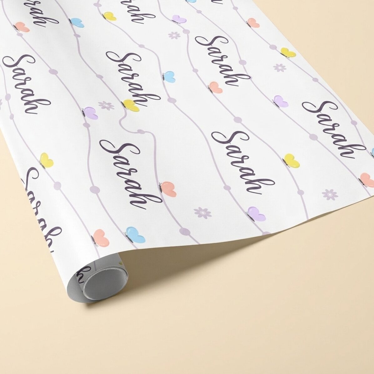 Gepersonaliseerd cadeaupapier met tekst - Mijn eerste cadeau