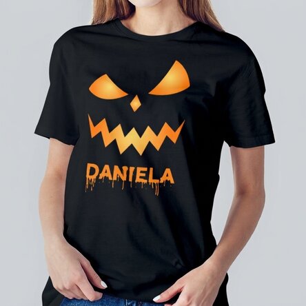 Katoenen T-shirt met naam erop - Scary