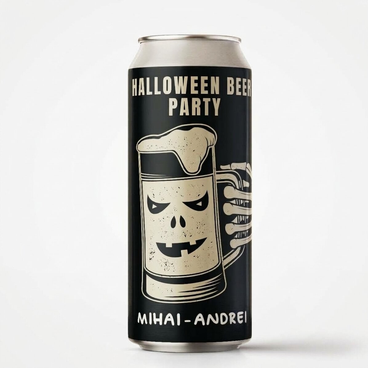 Bier in blikjes met gepersonaliseerde tekst - Halloween Beer Party