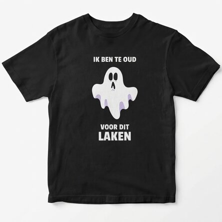 Katoenen T-shirt met gepersonaliseerde tekst - I'm too old...for this sheet