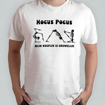 Katoenen T-shirt met gepersonaliseerde tekst - Hocus Pocus