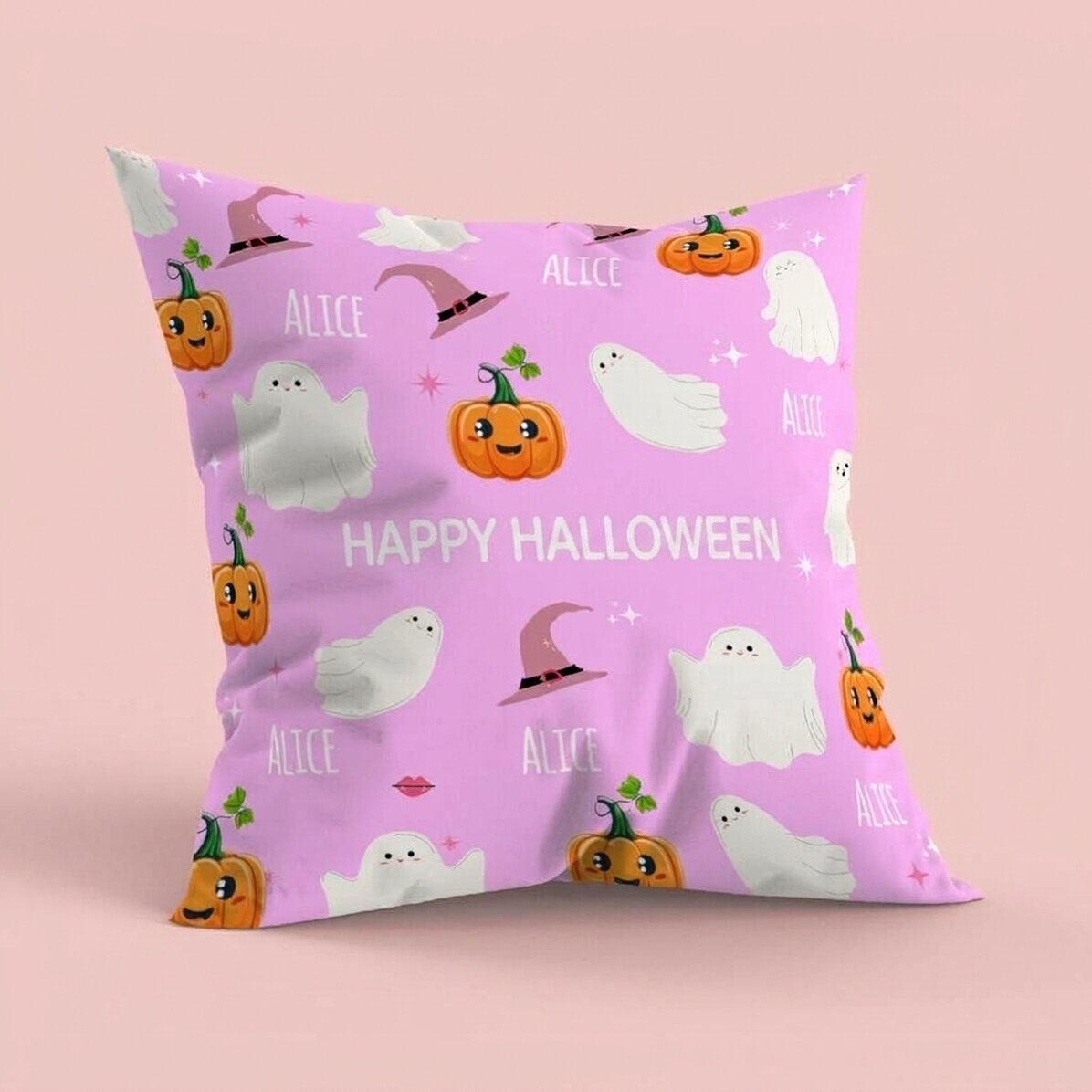 Gepersonaliseerd kussen met tekst - Leuke Halloween
