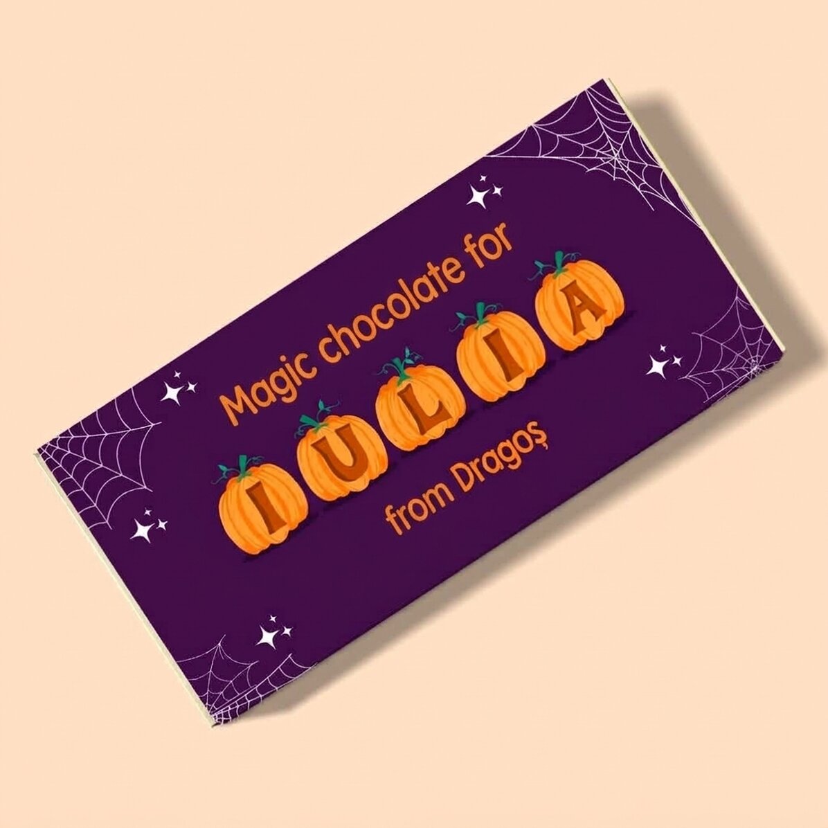 Chocolade met een persoonlijke boodschap - Magisch Halloween