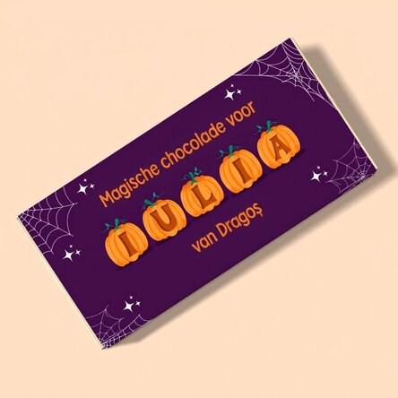 Chocolade met een persoonlijke boodschap - Magisch Halloween