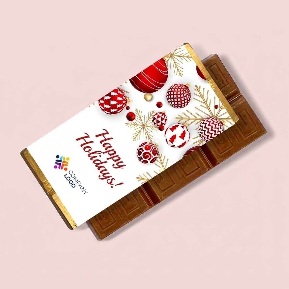 Gepersonaliseerde mini-chocoladetablet met logo en boodschap - Globuri