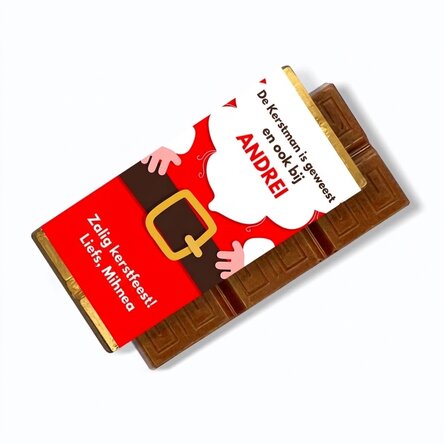 Gepersonaliseerde mini-chocoladereep met boodschap - Kerstman