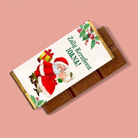 Gepersonaliseerde mini-chocoladereep met kerstboodschap - Love