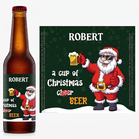 Bier met gepersonaliseerde tekst - Kerstbier