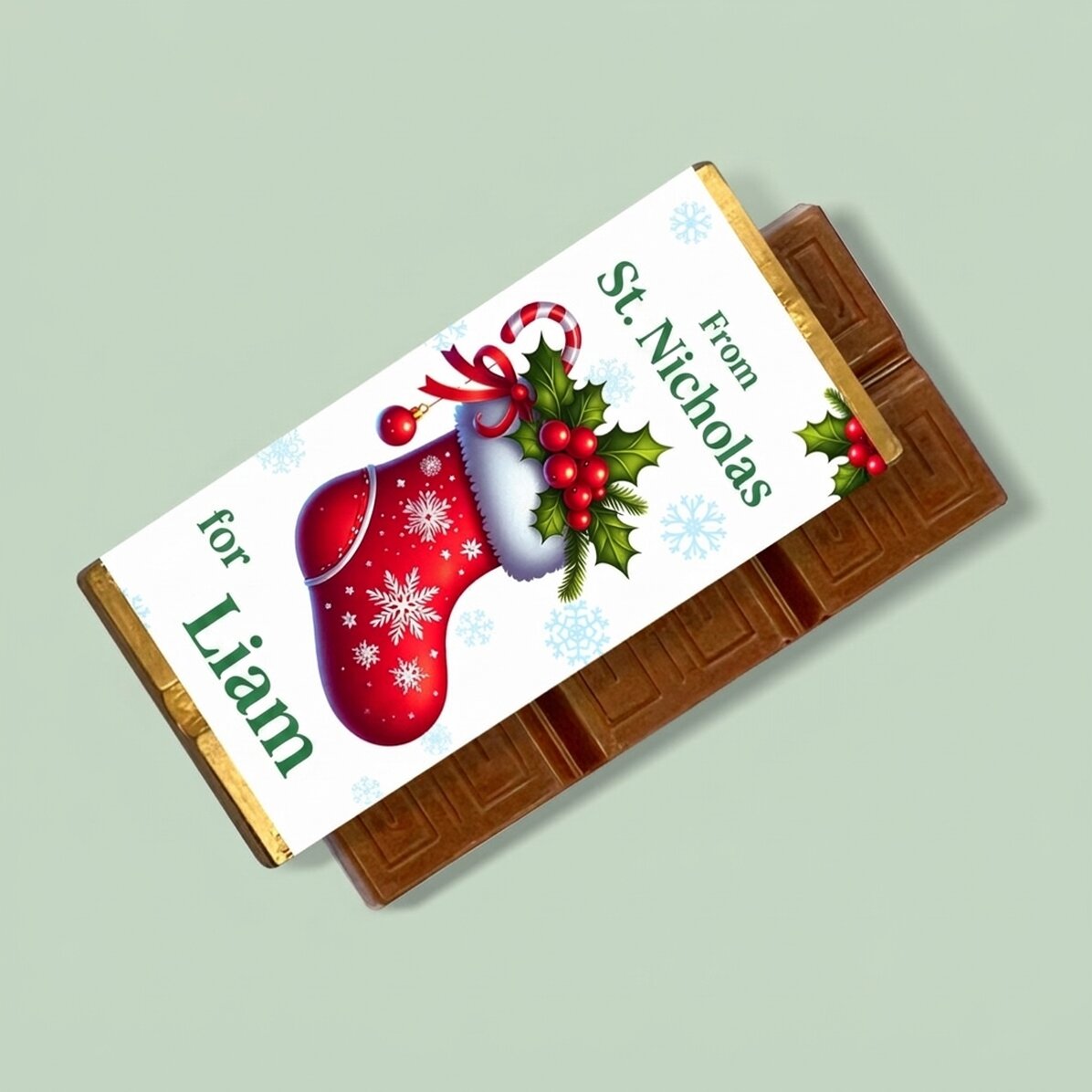 Gepersonaliseerde mini-chocoladereep met boodschap - Sinterklaas