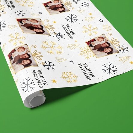 Gepersonaliseerd cadeaupapier met foto en boodschap - Kerstcadeau