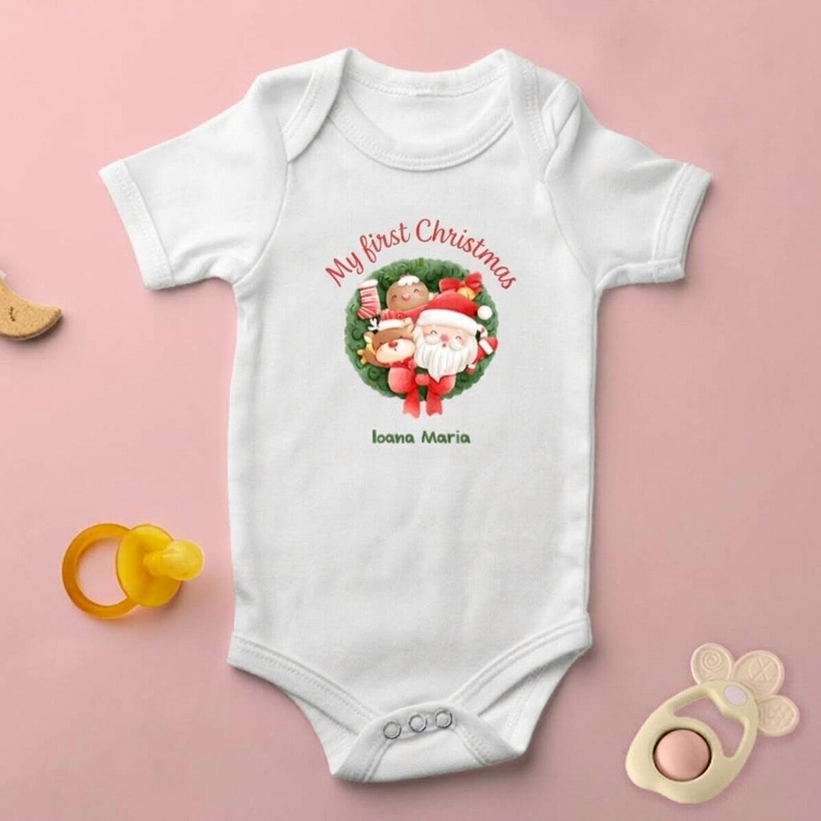 Gepersonaliseerd kinderpakje met tekst - Mijn eerste Kerstmis