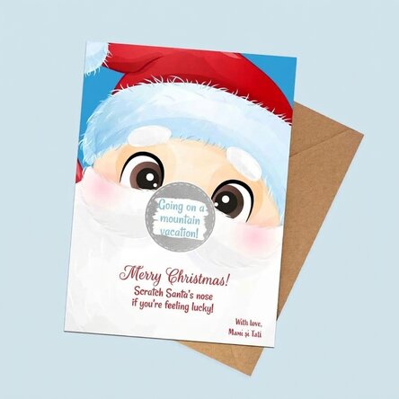 Personalised scratch card with text - Merry Christmas!