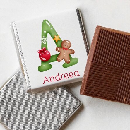 Personalised mini chocolate bar with name - Christmas