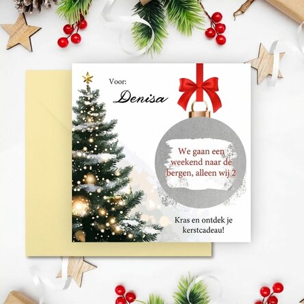 Gepersonaliseerde kraskaart met boodschap - Verrassingscadeau
