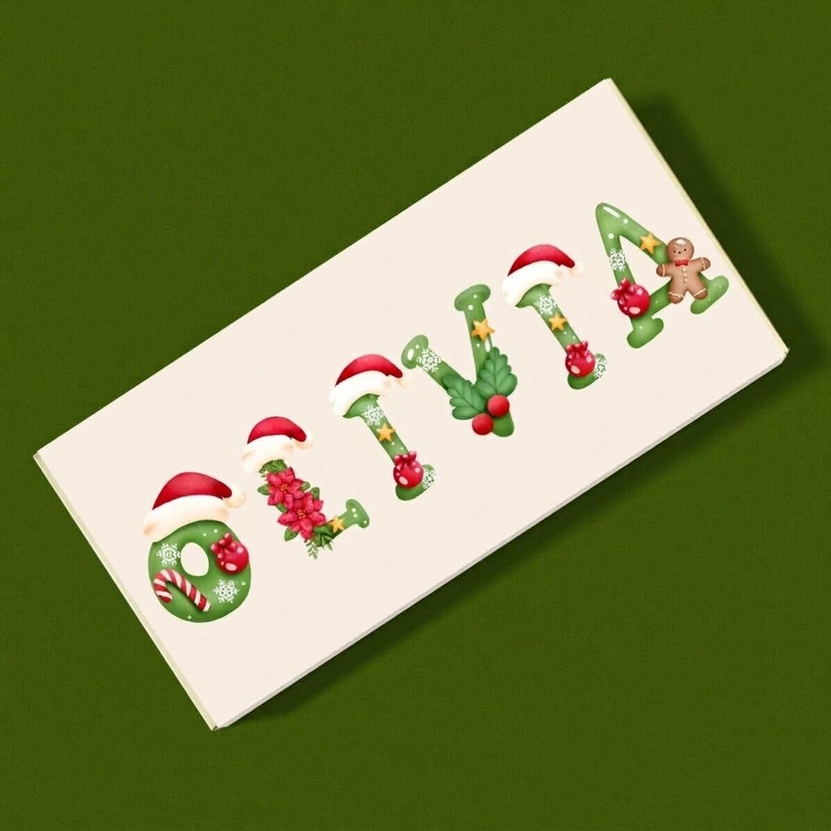 Chocolade met een persoonlijk bericht - Vrolijk Kerstfeest!