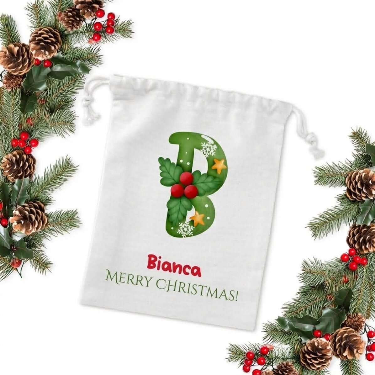 Kleine cadeautasje, gepersonaliseerd met naam - Kerstmis