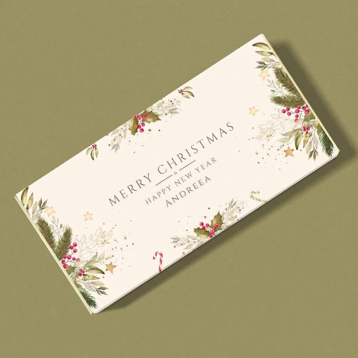 Chocolade met een persoonlijke boodschap - Merry Christmas!