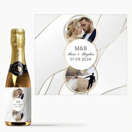 Mini-flesje mousserende wijn, gepersonaliseerd met foto en tekst - Together