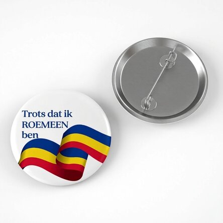 Gepersonaliseerde button met tekst - Trots dat ik Roemeen ben