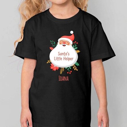 Personalised cotton T-shirt for children with text - Santa's Helper