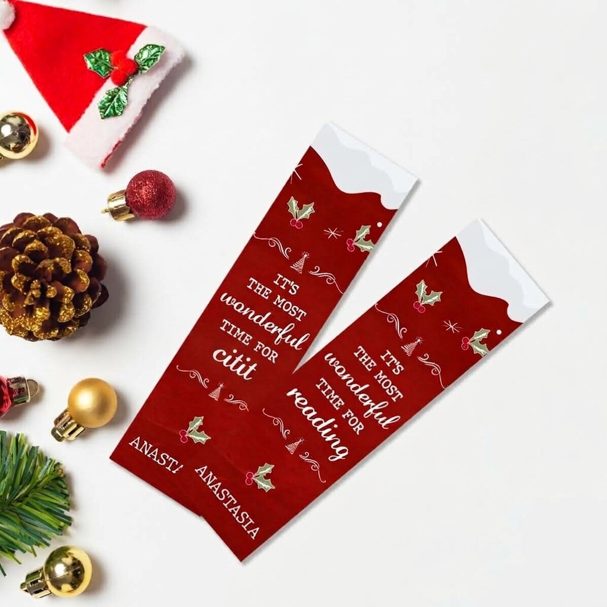 Gepersonaliseerde bladwijzer met tekst - Most wonderful time