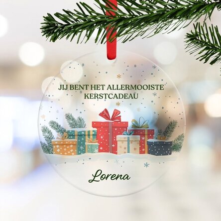 Ronde, gepersonaliseerde sieraden met boodschap - Het mooiste cadeau