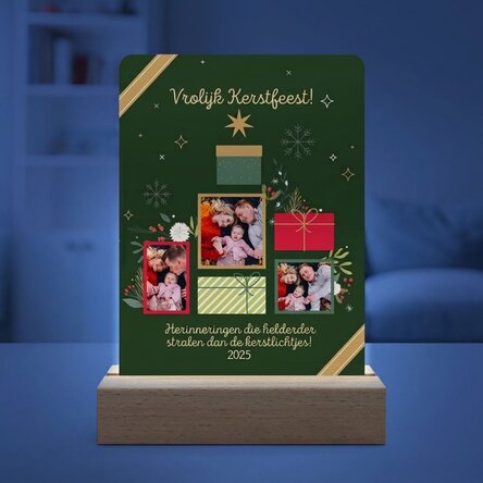 Gepersonaliseerde LED-nachtlamp met foto’s en een boodschap - Aminitri de Craciun