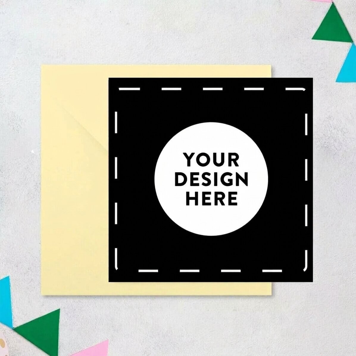 Gepersonaliseerde vierkante kaart met jouw eigen ontwerp