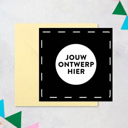 Gepersonaliseerde vierkante kaart met jouw eigen ontwerp