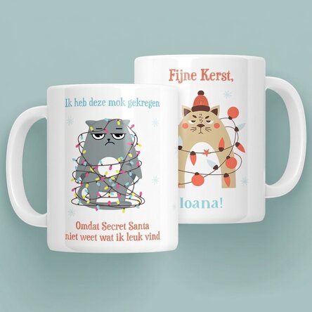 Gepersonaliseerde mok met tekst - Vrolijk Kerstfeest!