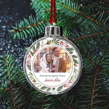 Gepersonaliseerde kerstbal met een boodschap en een foto – Het perfecte kerstcadeau