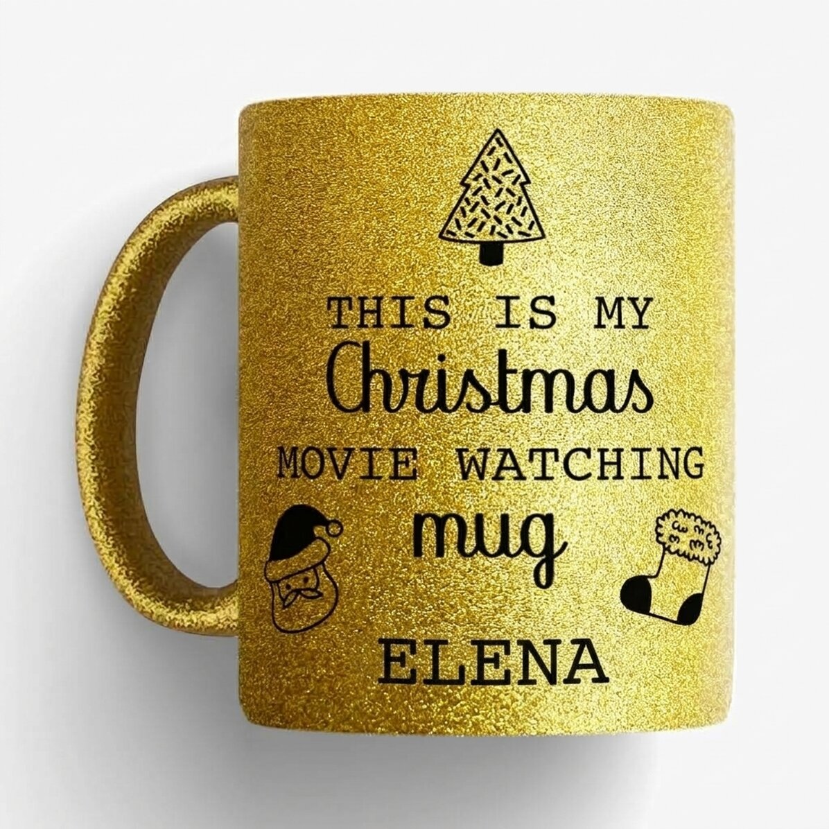 Gepersonaliseerde mok met tekst - Kerstfilm