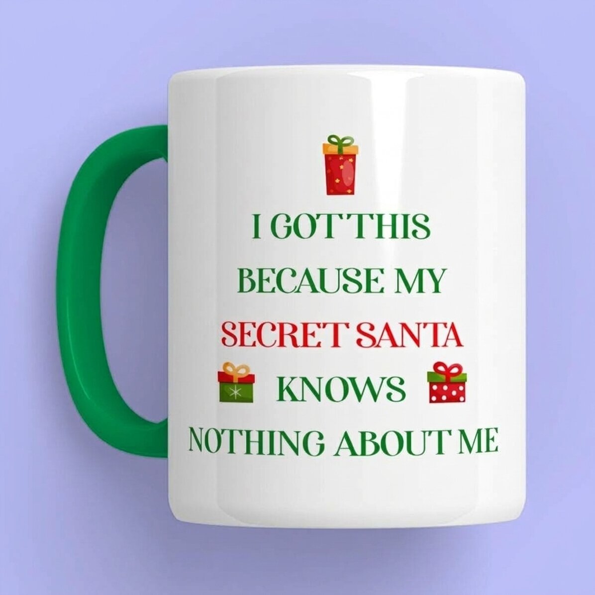 Gepersonaliseerde mok met tekst - Secret Santa