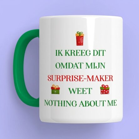 Gepersonaliseerde mok met tekst - Secret Santa
