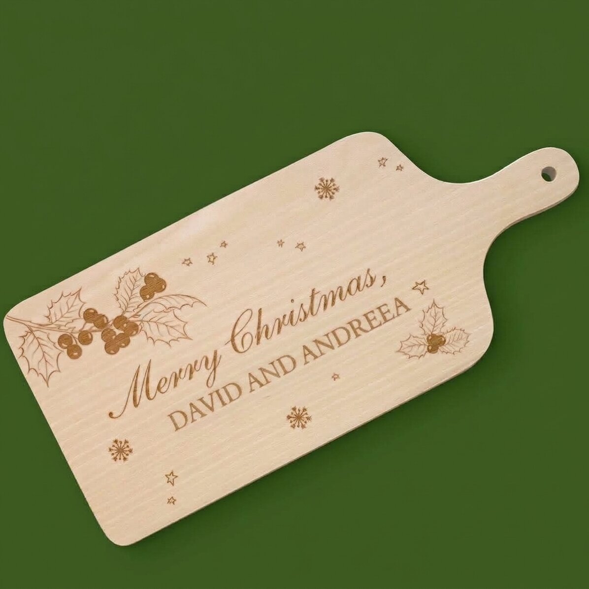 Gepersonaliseerde hakselaar met kerstboodschap