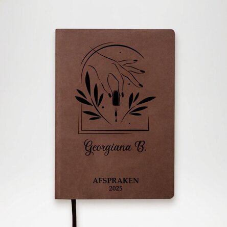Gepersonaliseerde leren agenda met tekst - Nagelstyliste