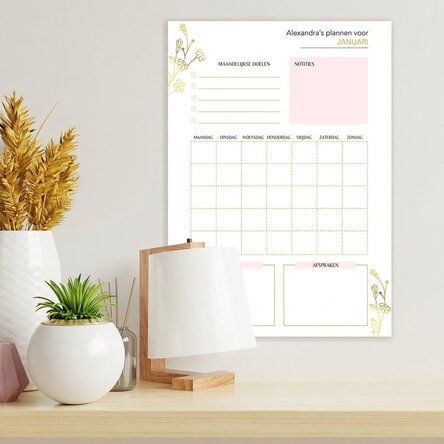 Gepersonaliseerde poster - Maandelijkse doelen