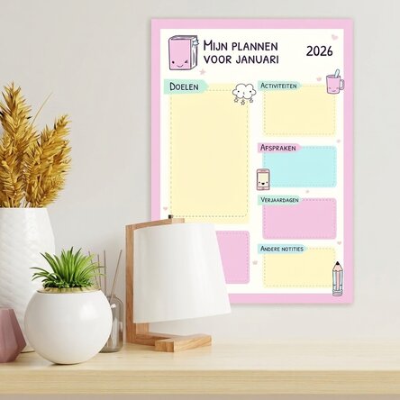 Gepersonaliseerde poster - Pastel planner