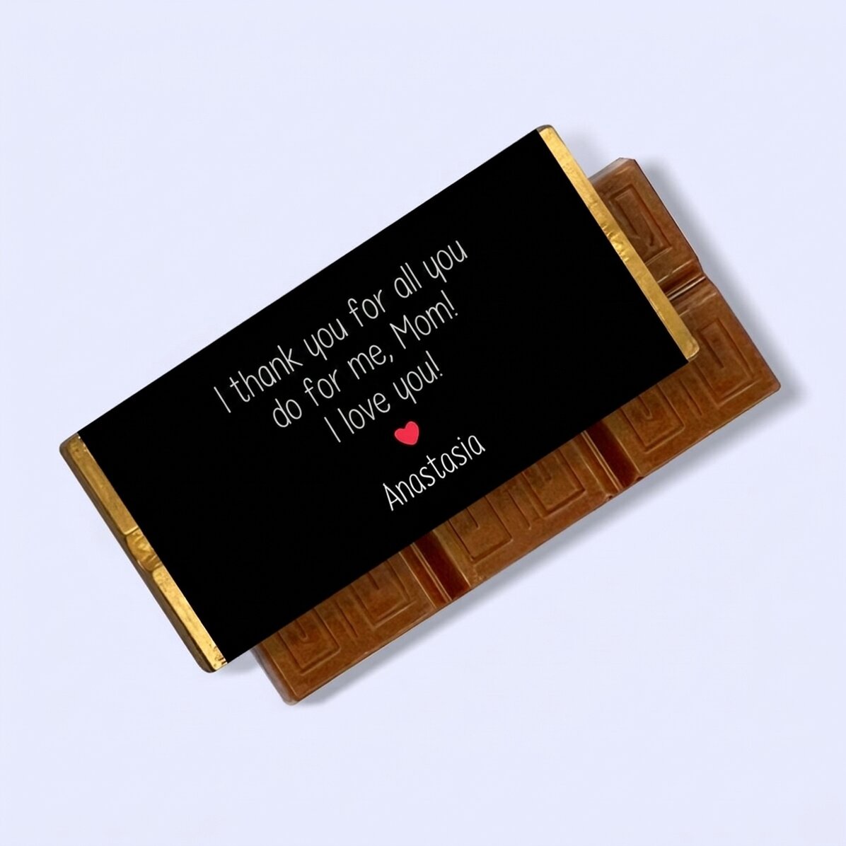 Gepersonaliseerde mini-chocoladereep met tekst