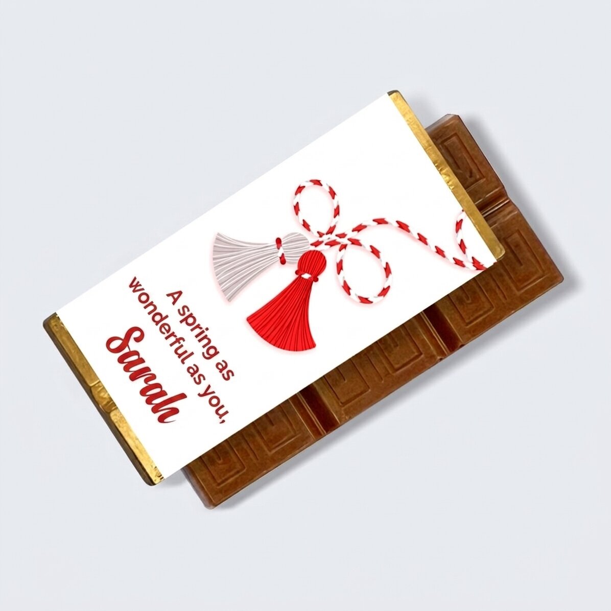 Gepersonaliseerde mini-chocoladereep met boodschap